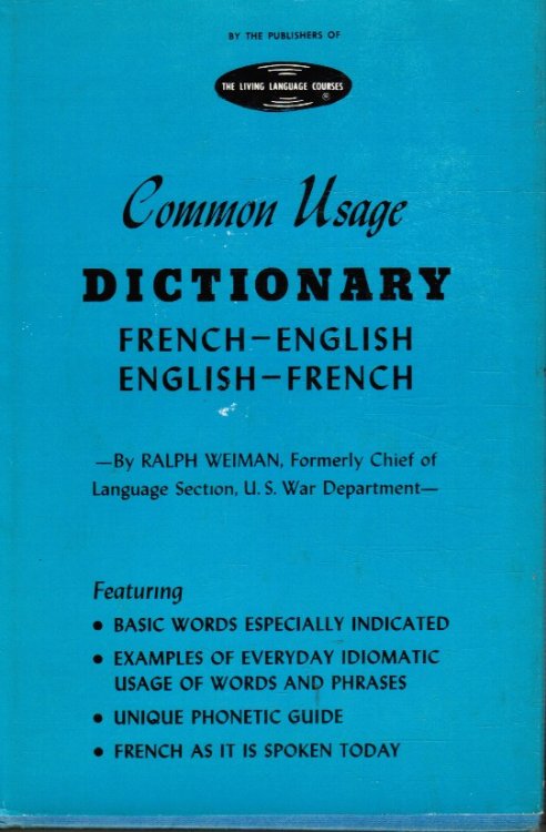 Common Usage Dictionary: French-English, English-French