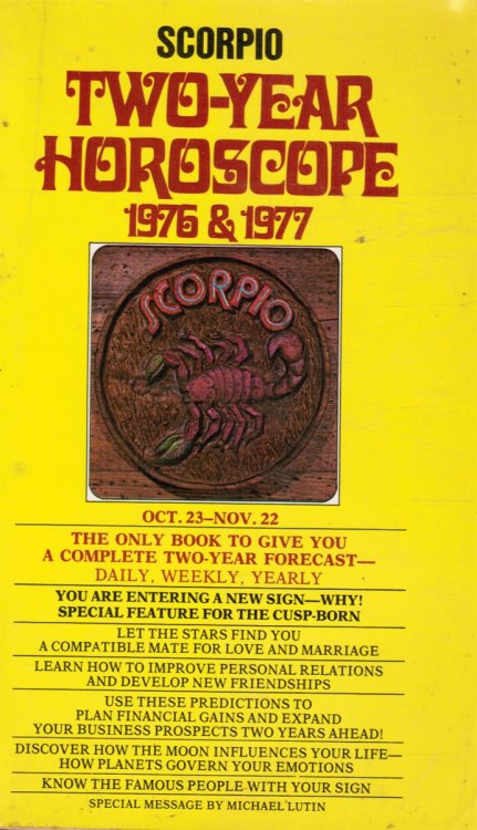 Scorpio Two Year Horoscope 1976 & 1977