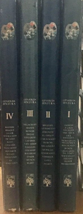 Genios Da Pintura: (4 Volumes) Volumes 1, 2, 3, and 4 Gustav Klimt, Modigliani, Durer, Picasso, Chagall, Van Gogh, Cezanne, Matisse, Giotta, Etc