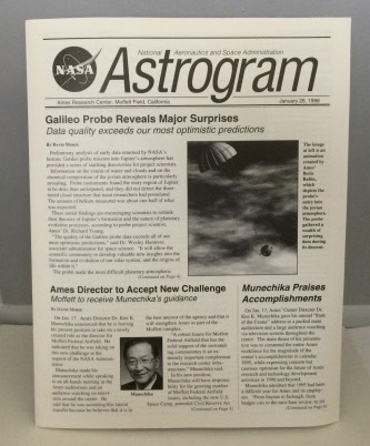 Nasa Astrogram (Ames Research Center, Moffett Field, CA) January 26, 1996