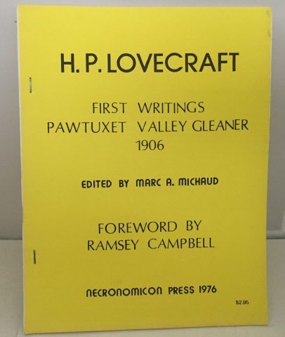 First Writings Pawtuxet Valley Gleaner 1906