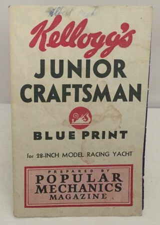 Kellogg's Junior Craftsman Blue Print for 28 Inch Model Racing Yacht