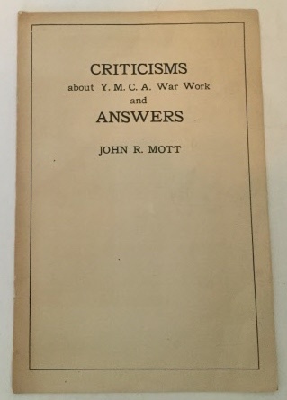 Criticisms About Y.m.c.a. War Work And Answers