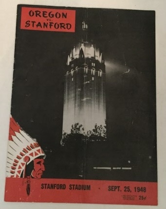 Oregon Vs Stanford Sept. 25, 1948 Football Program