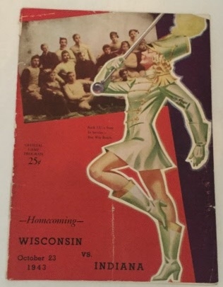 Official Football Program Wisconsin Vs Indiana October 23, 1943