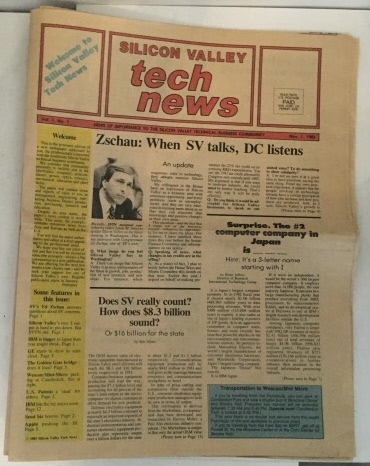 Silicon Valley Tech News (newspaper) Vol. 1 No. 1 Nove. 1st , 1983