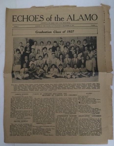 Echoes Of The Alamo (december 15, 1927) (Published by the Student Body of the Alamo School, San Francisco, CA)