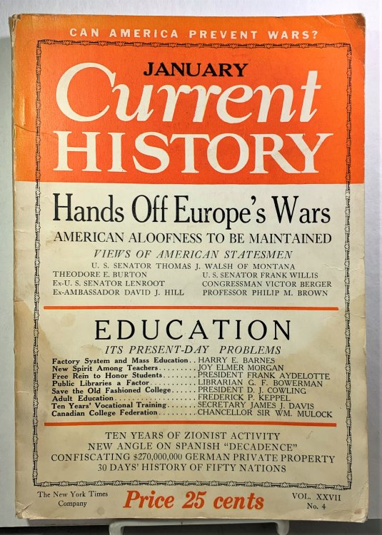 Current History ( Vol. XXVII, No. 4, January1928)
