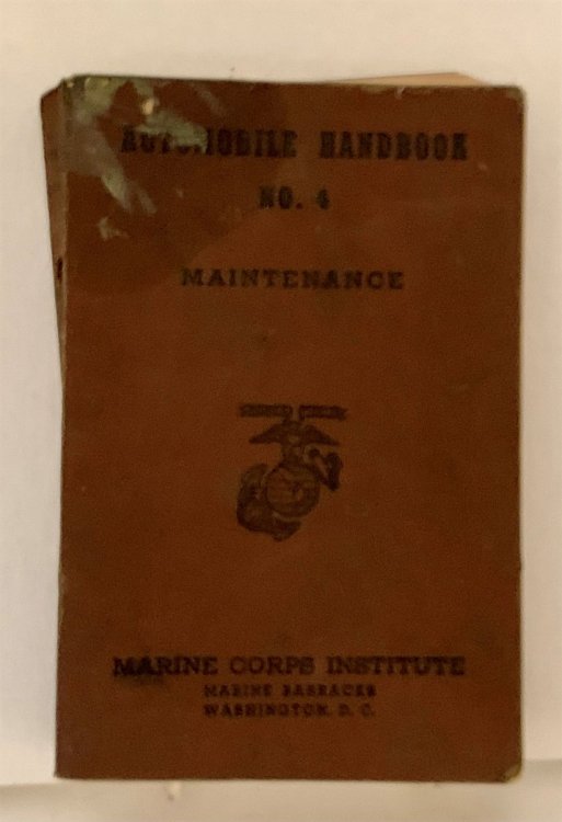 Automobile Handbook No. 4 - Maintenance An Extension Course Text and a General Reference Handbook