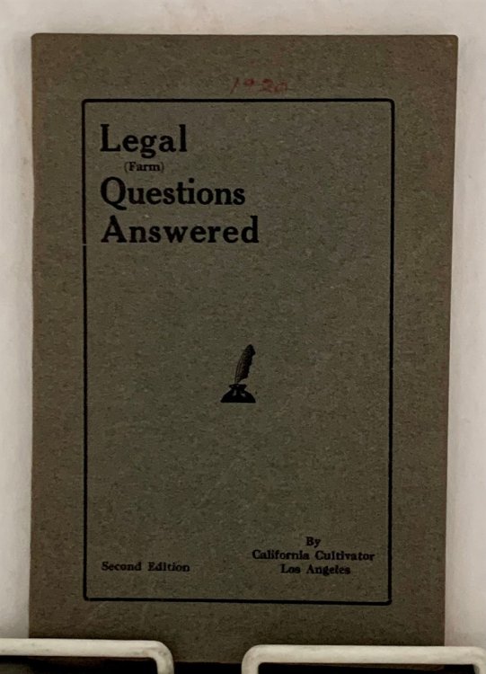 Legal Questions Answered (To July 1, 1919)