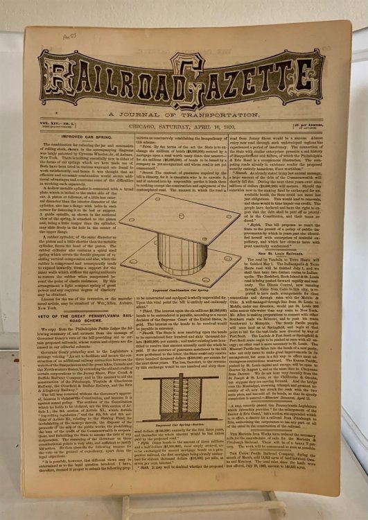 Railroad Gazette: A Journal Of Transportation Vol XIV - No. 3 (Saturday, April 16, 1870)