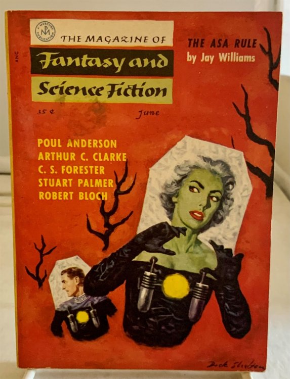 Payment Anticipated by C. S. Forester, and all on a Golden Afternoon by Robert Bloch, As Found in the Magazine of Fantasy and Science Fiction (June 1956; Vol. 10, No. 6)