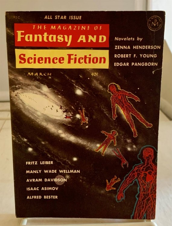 Shadow on the Moon by Zenna Henderson, the Man Who Made Friends with Electricity by Fritz Leiber, and Wonder As I Wander by Manley Wade Wellman, As Found in the Magazine of Fantasy and Science Fiction (March 1962)