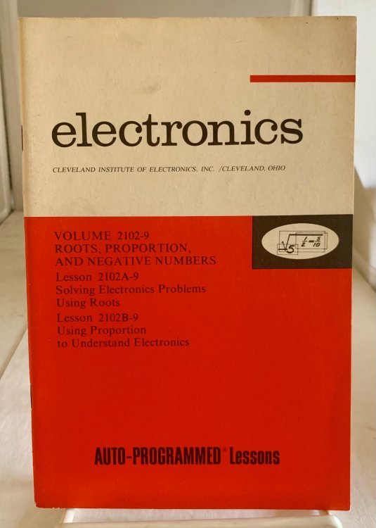Electronics: Volume 2102-9 Roots, Proportion, and Negative Numbers