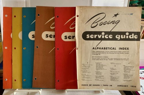 Boeing Service Guide (For the Stratocruiser) Issue No. 3, December 1947 - Issue No. 7 - April 1948; Alphabetical Index