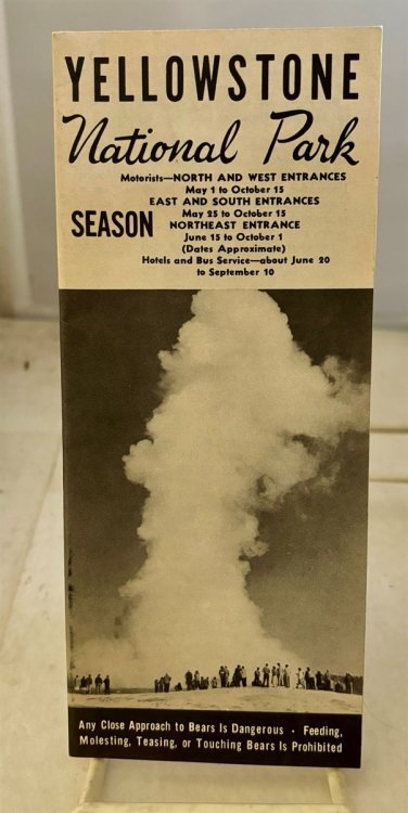 Yellowstone National Park Brochure