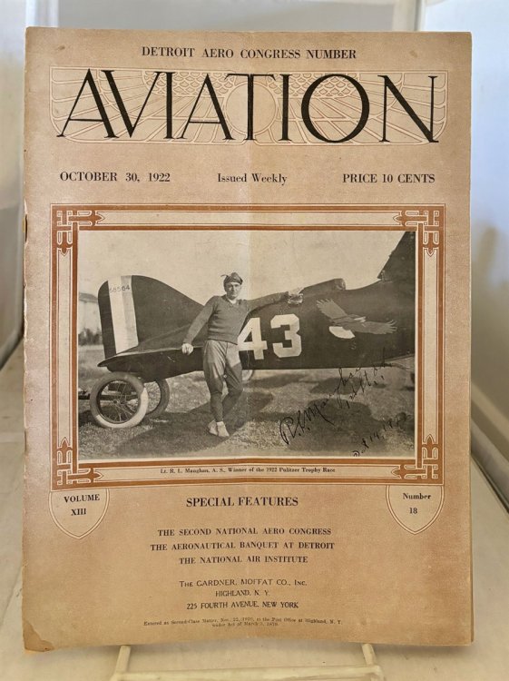Aviation October 30, 1922; Vol. XIII, No. 18