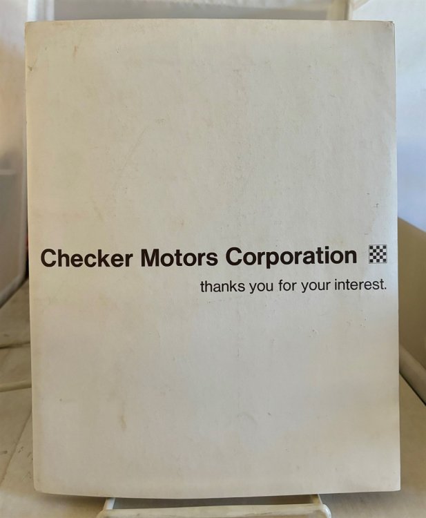 Advertising Brochure Folder with Pamphlets for the Checker Motors Corporation