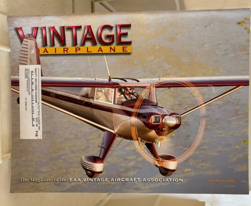 Vintage Airplane March 2008; Vol. 36, No. 3