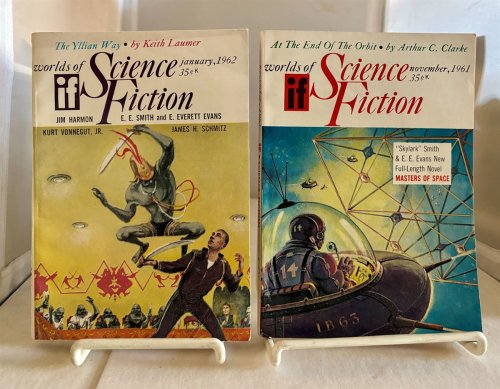 Masters of Space by E. E. (Doc) Smith and E. E. Evans (Two Volumes As Found in Worlds of if Science Fiction Magazine) (November 1961 and January 1962)