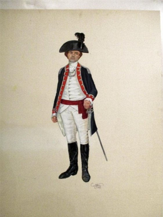North Carolina Continental Battalion 1782-1783. Officer.