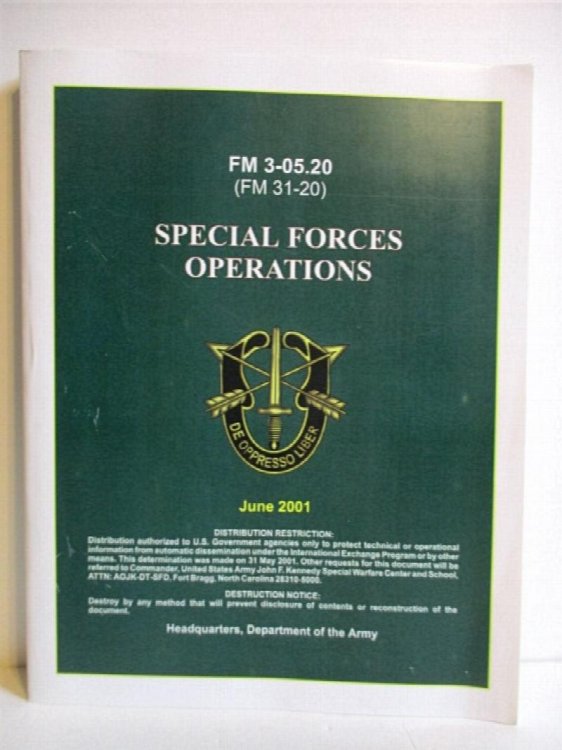 FM 3-50.20 (FM 31-20) Special Forces Operations.