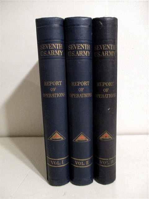 Report of Operations Seventh United States Army in France & Germany 1944-1945. Restricted. (3 vols).