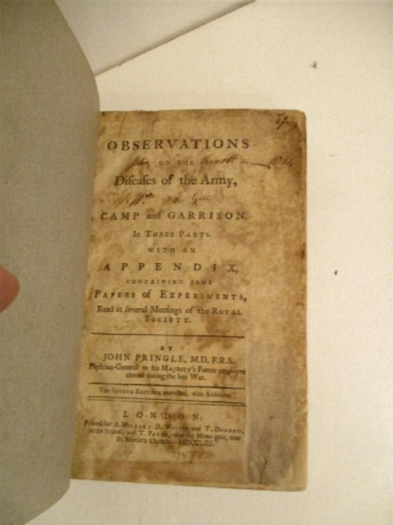Observations on the Diseases of the Army, in Camp and Garrison