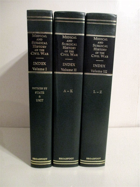 Medical & Surgical History of the Civil War. Index Volumes Only