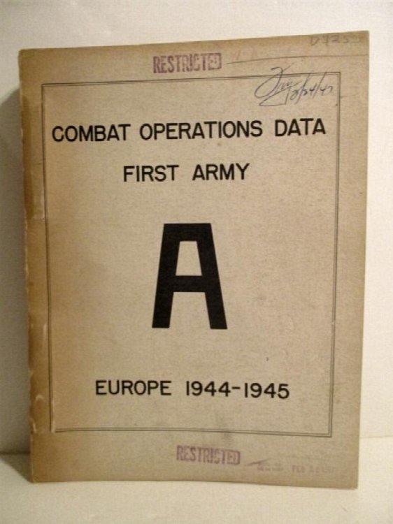 Combat Operations Data Europe 1944 -1945. Restricted.