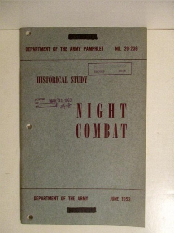 Night Combat. DA-Pam 20-236. German Report Series. Restricted.