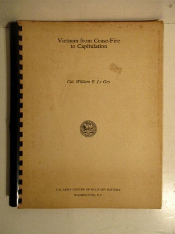 Vietnam from Cease-Fire to Capitulation.