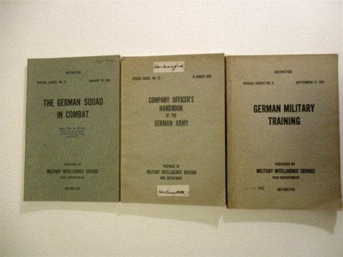 German Military Training. Special Series No 3. Restricted.