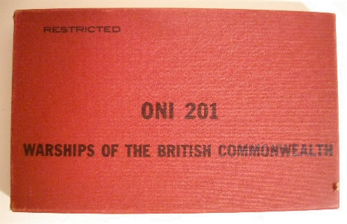 ONI 201 Warships of the British Commonwealth. Restricted.