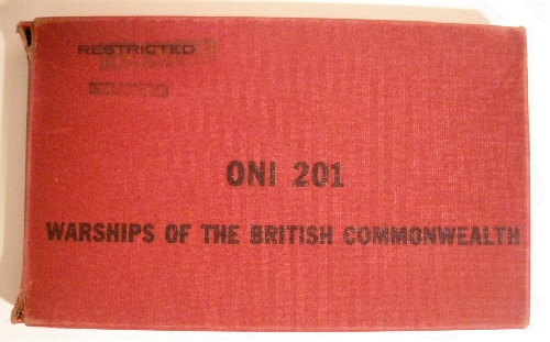 ONI 201 Warships of the British Commonwealth. Restricted.