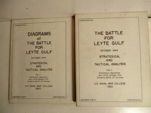 Battle for Leyte Gulf. October, 1944. Strategical and Tactical Analysis. Vol. I. Preliminary Operations Until 0719 October 17th Including the Battle off Formosa. NAVPERS 91973. With Diagram Volume NAVPER 91974. Confidential.