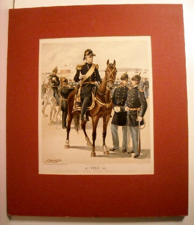 Image for Uniform of the United States Army 1774-1889.: Plate XXXIV. 1888. Maj. Gen. & Staff & Line Officers, Full Dress. Uniform of the United States Army 1774-1889.: Plate XXXIV. 1888. Maj. Gen. & Staff & Line Officers, Full Dress.