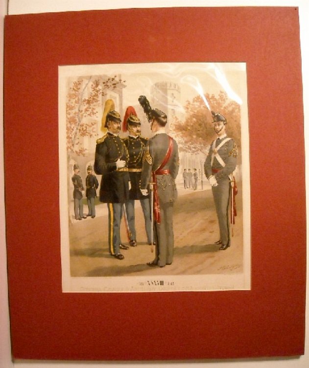 Image for Uniform of the United States Army 1774-1889.: Plate XXXVIII. 1888. Officers: Cavalry, Artillery, Cadet, Full Dress. Uniform of the United States Army 1774-1889.: Plate XXXVIII. 1888. Officers: Cavalry, Artillery, Cadet, Full Dress.