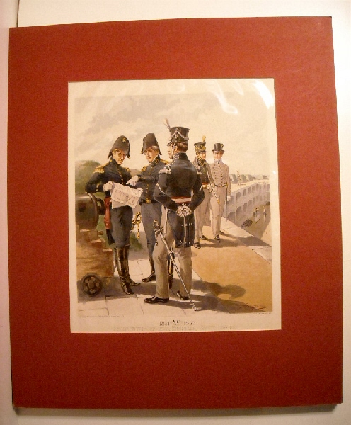 Image for Uniform of the United States Army 1774-1889.: Plate XV. 1821-1932. Regimental Officers, Engineer, Cadet (1846-1821). Uniform of the United States Army 1774-1889.: Plate XV. 1821-1932. Regimental Officers, Engineer, Cadet (1846-1821).