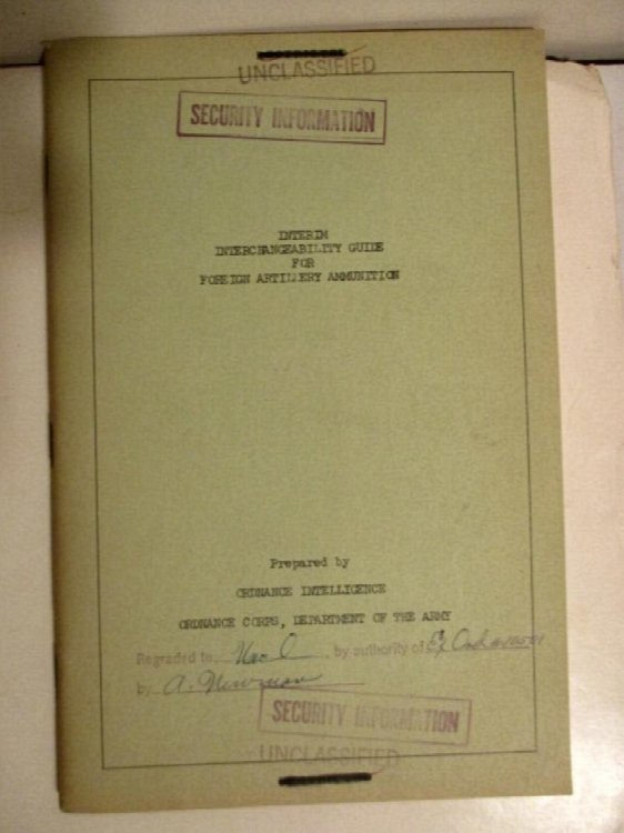 Interim Interchangeability Guide for Foreign Artillery Ammunition.