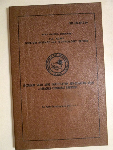 Secondary Small Arms Identification and Operations Guide: Eurasian Communist Countries FSTC-CW-07-1-69.