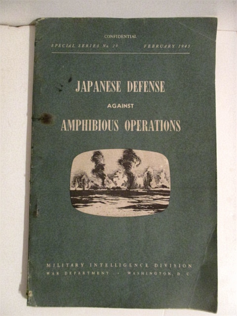 Japanese Defense Against Amphibious Operations. Special Series. No. 29. Restricted.