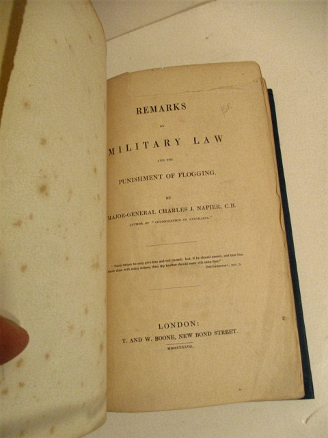 Remarks on Military Law and the Punishment of Flogging.