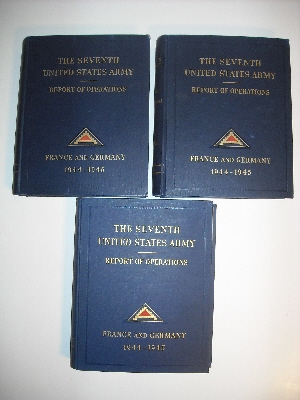 Report of Operations Seventh United States Army in France & Germany 1944-1945. Restricted. (3 vols).