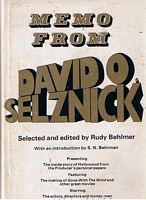 MEMO FROM DAVID O. SELZNICK