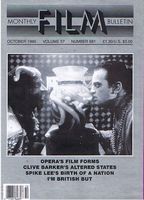 MONTHLY FILM BULLETIN - October 1990 Vol. 57 Number 681