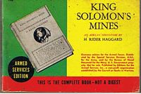 KING SOLOMON'S MINES - (Armed Services Edition)