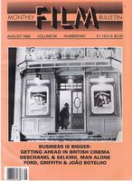 MONTHLY FILM BULLETIN - AUGUST 1989 Vol. 56 Number 667