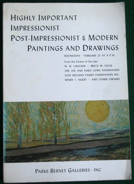 HIGHLY IMPORTANT IMPRESSIONIST, POST-IMPRESSIONIST & MODERN PAINTINGS AND DRAWINGS
