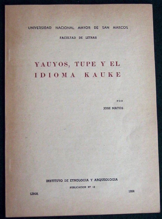 YAUYOS, TUPE Y EL IDIOMA KAUKE